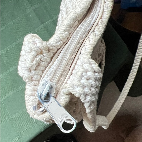 Vintage Macrame Zipper Purse Made In People's Republic Of China - Picture 9 of 12